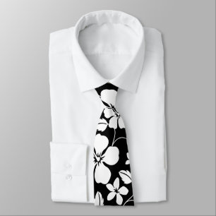 HAWAIIAN HULA (HIBISCUS) BLACK TIE