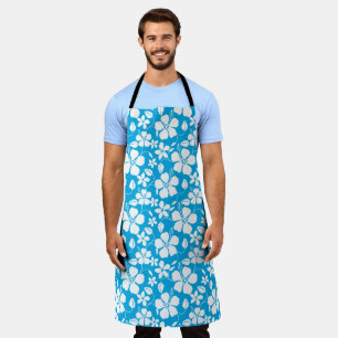 HAWAIIAN HULA (HIBISCUS) BLUE APRON