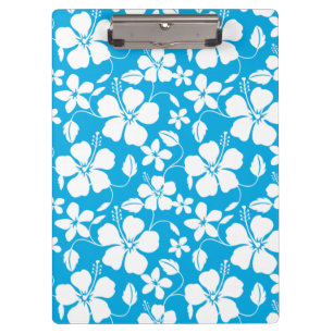 HAWAIIAN HULA (HIBISCUS) BLUE CLIPBOARD