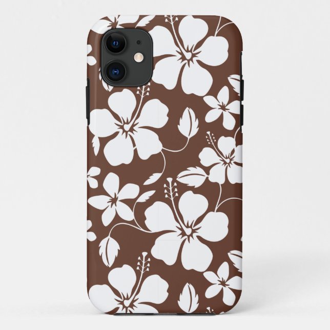HAWAIIAN HULA (HIBISCUS) BROWN Case-Mate iPhone CASE (Back)