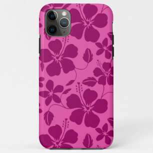 HAWAIIAN HULA (HIBISCUS) BURGUNDY WINE iPhone 11 PRO MAX CASE