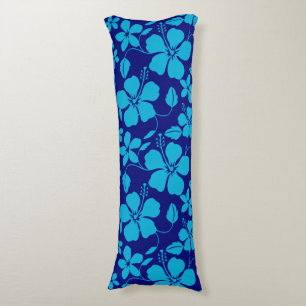 HAWAIIAN HULA (HIBISCUS) DARK/LIGHT BLUE BODY CUSHION