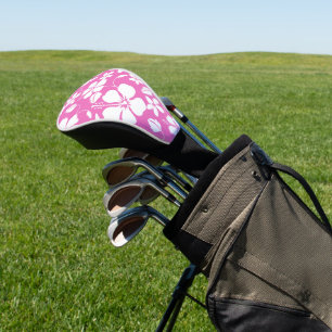 HAWAIIAN HULA (HIBISCUS) FLAMINGO PINK GOLF HEAD COVER