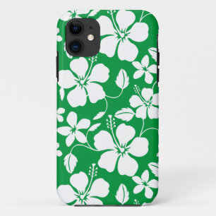 HAWAIIAN HULA (HIBISCUS) GREEN iPhone 11 CASE