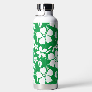 HAWAIIAN HULA (HIBISCUS) GREEN WATER BOTTLE
