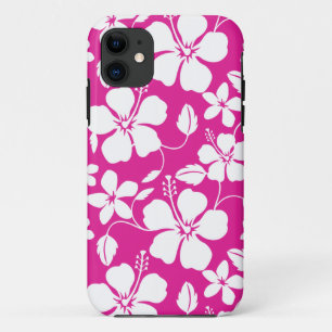 HAWAIIAN HULA (HIBISCUS) HOT PINK iPhone 11 CASE