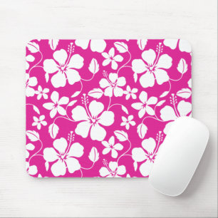HAWAIIAN HULA (HIBISCUS) HOT PINK MOUSE MAT