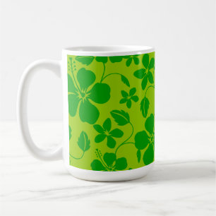 HAWAIIAN HULA (HIBISCUS) LEMON LIME COFFEE MUG
