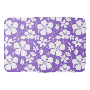 HAWAIIAN HULA (HIBISCUS) LIGHT PURPLE BATH MAT