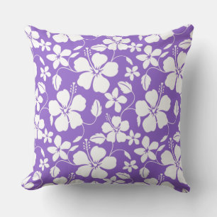 HAWAIIAN HULA (HIBISCUS) LIGHT PURPLE CUSHION