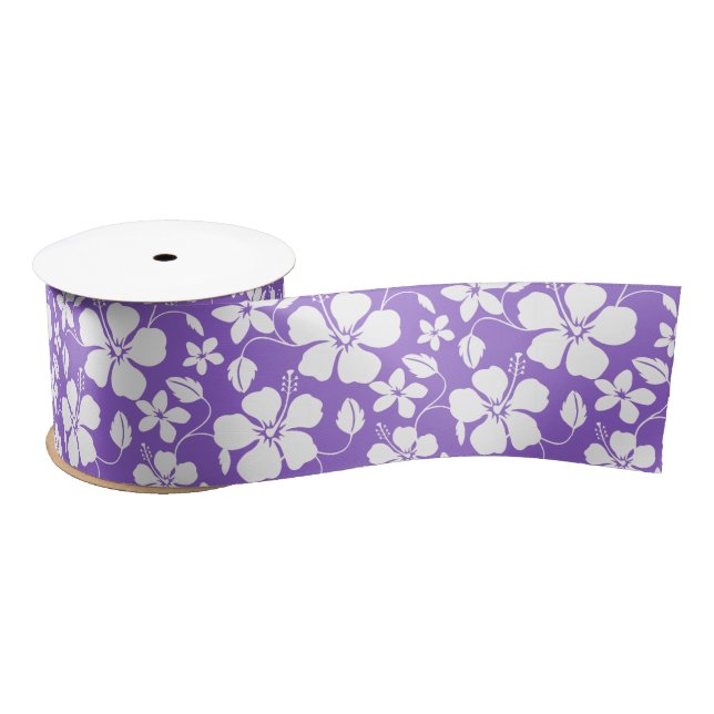 HAWAIIAN HULA (HIBISCUS) LIGHT PURPLE SATIN RIBBON (Spool)