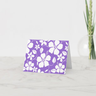 HAWAIIAN HULA (HIBISCUS) LIGHT PURPLE THANK YOU CARD