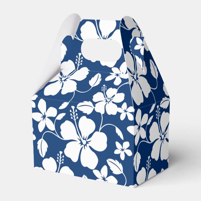HAWAIIAN HULA (HIBISCUS) NAVY FAVOUR BOX (Front Side)