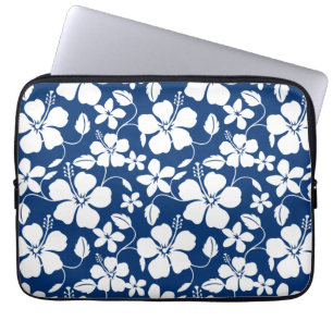 HAWAIIAN HULA (HIBISCUS) NAVY LAPTOP SLEEVE
