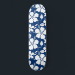 HAWAIIAN HULA (HIBISCUS) NAVY SKATEBOARD<br><div class="desc">Hawaiian Hula (Hibiscus) Pattern in Navy. Copyright by Kelly Hironaka,  No. 3 Design</div>