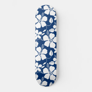 HAWAIIAN HULA (HIBISCUS) NAVY SKATEBOARD