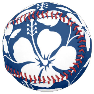 HAWAIIAN HULA (HIBISCUS) NAVY SOFTBALL