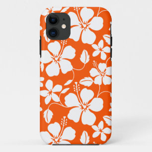 HAWAIIAN HULA (HIBISCUS) ORANGE iPhone 11 CASE