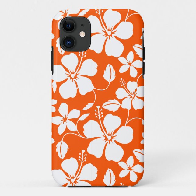 HAWAIIAN HULA (HIBISCUS) ORANGE Case-Mate iPhone CASE (Back)