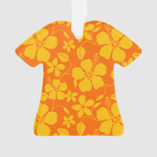 HAWAIIAN HULA (HIBISCUS) ORANGE MIX ORNAMENT