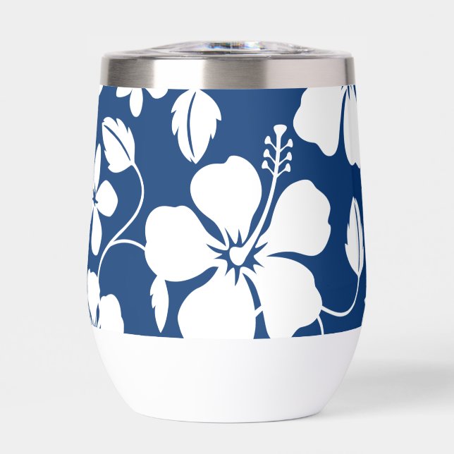 HAWAIIAN (HULA) HIBISCUS PATTERN IN NAVY (Front)