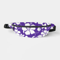 HAWAIIAN HULA (HIBISCUS) PATTERN IN NAVY BLUE