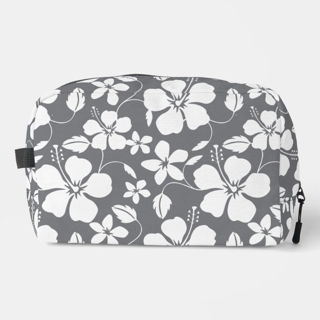 HAWAIIAN HULA (HIBISCUS) PEWTER DOPP KIT (Front)