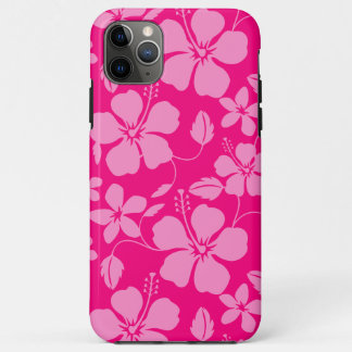 HAWAIIAN HULA (HIBISCUS) PINK GUAVA iPhone 11 PRO MAX CASE