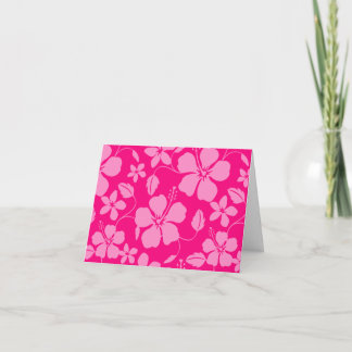 HAWAIIAN HULA (HIBISCUS) PINK GUAVA THANK YOU CARD