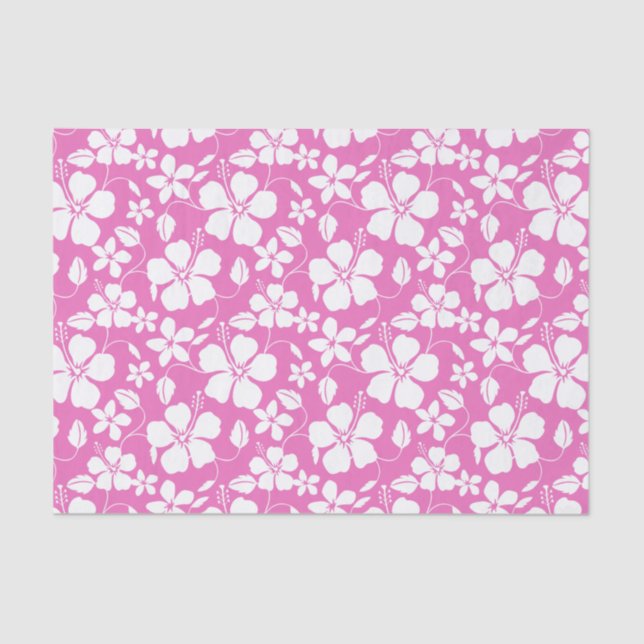 HAWAIIAN HULA (HIBISCUS) PINK TISSUE PAPER (Front)