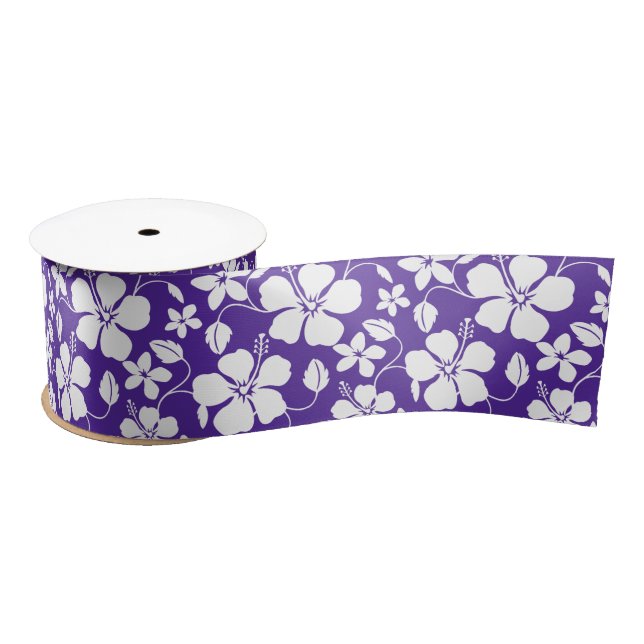 HAWAIIAN HULA (HIBISCUS) PURPLE SATIN RIBBON (Spool)