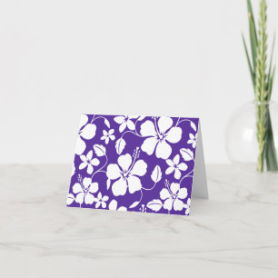 HAWAIIAN HULA (HIBISCUS) PURPLE THANK YOU CARD