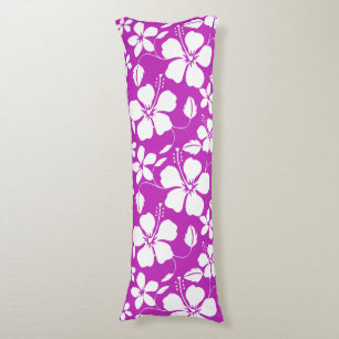 HAWAIIAN HULA (HIBISCUS) RASPBERRY BODY CUSHION
