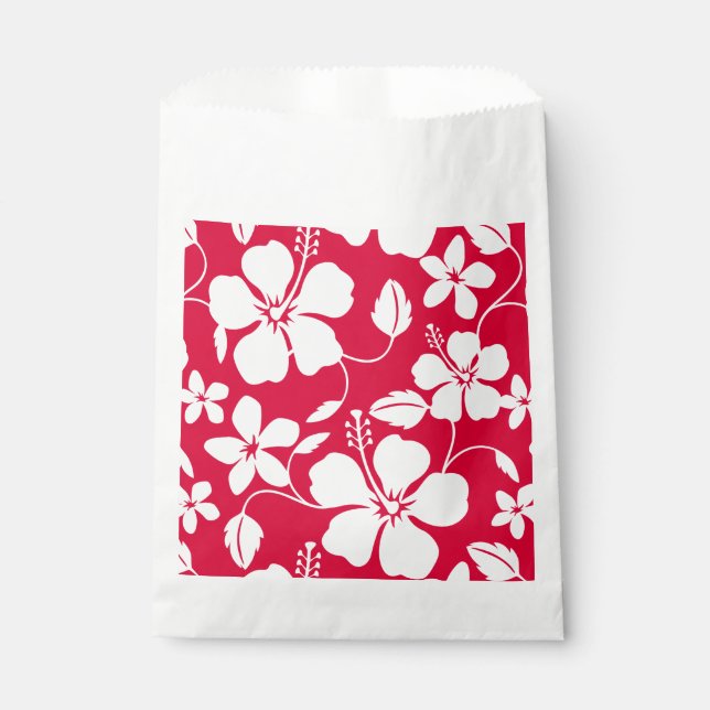 HAWAIIAN HULA (HIBISCUS) RED FAVOUR BAGS (Front)