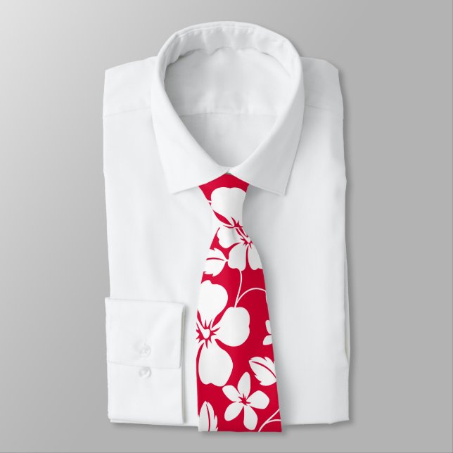HAWAIIAN HULA (HIBISCUS) RED TIE (Tied)