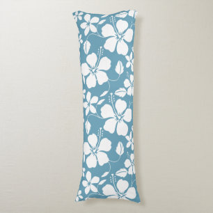 HAWAIIAN HULA (HIBISCUS) SLATE BLUE BODY CUSHION