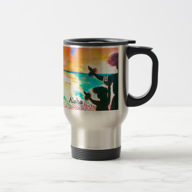 Hawaiian Hula Travel Mug (Right)