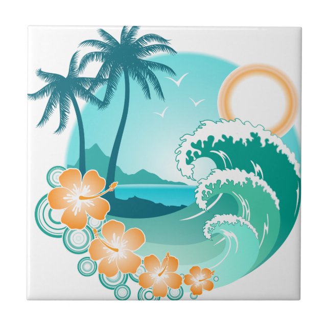 Hawaiian Island 1 Tile (Front)