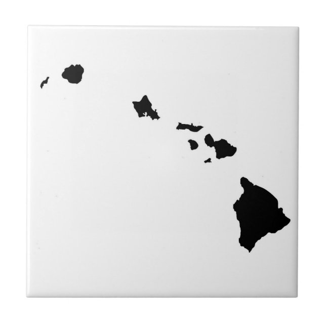Hawaiian Island Chain Ceramic Tile (Front)