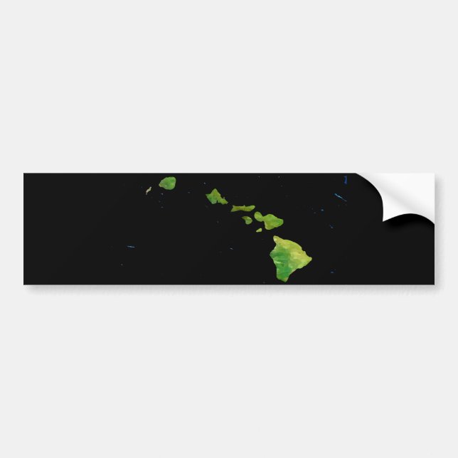 Hawaiian Island Chain in Abstract Art Bumper Sticker (Front)