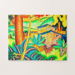 Hawaiian Island Honolulu Home Colourful Jigsaw Puzzle
