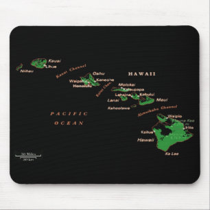 Hawaiian Island map Mouse Mat
