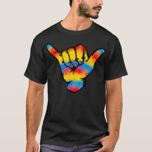 Hawaiian Island Shaka Tie Dye Hawaii Hand Sign Hip T-Shirt
