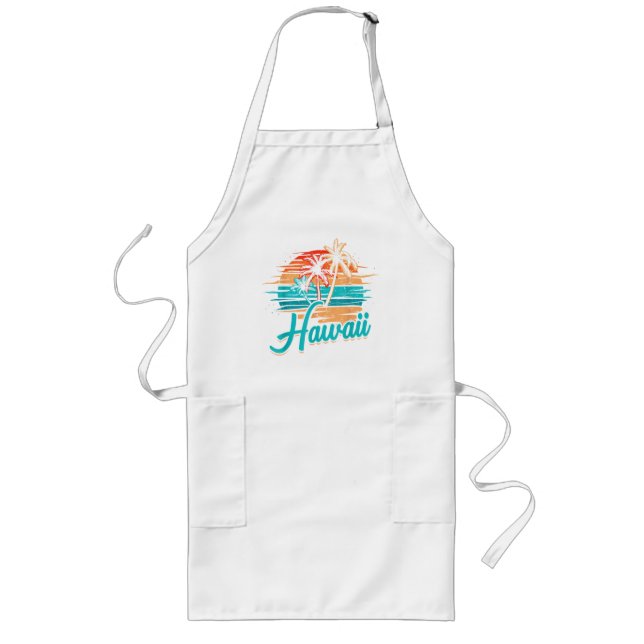 Hawaiian Island Tropical Hawaii Vacation Long Apron (Front)