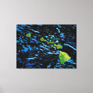 Hawaiian Islands Abstract Art Canvas Print