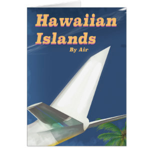 Hawaiian Islands commercial travel poster
