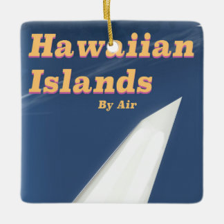 Hawaiian Islands commercial travel poster Ceramic Ornament