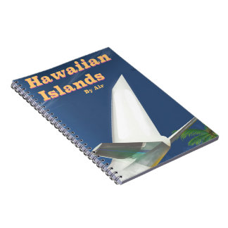 Hawaiian Islands commercial travel poster Notebook