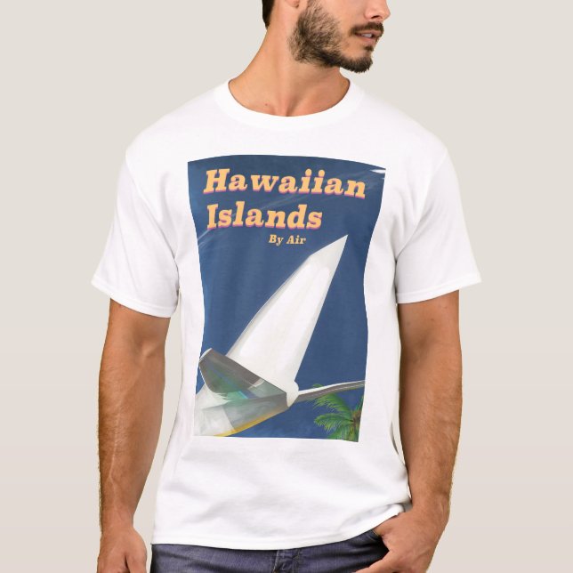 Hawaiian Islands commercial travel poster T-Shirt (Front)