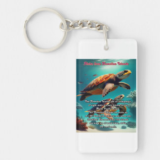 Hawaiian islands land of Aloha Key Ring